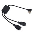 thumbnail image 1 of Kework Usb 2.0 Divisor 30Cm Cable Divisor Usb De Ángulo Izquierdo 2 Puertos Hub Usb 1 Macho A 2 Hembra Divisor De Extensión Cable Tipo Y (Ángulo Izquierdo), 1 of 5