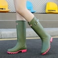 thumbnail image 5 of HSBDNZQ Rain Boots for Women, Waterproof Knee High Rubber Boots, Fashion Comfy Tall Water Boots Lightweightr Garden Booties for Outdoor, 5 of 6