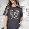 thumbnail image 5 of 250 Years Bald Eagle Wings Spread Vintage Flag Patriotic Tee 1776 2026, 5 of 6