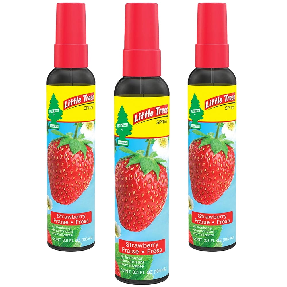 Little Trees Spray Car Air Freshener 3PACK (Strawberry)