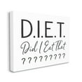 thumbnail image 3 of Stupell Industries Witty Diet Food Phrase Casual Typography Sign Graphic Art Gallery Wrapped Canvas Print Wall Art, Design by Lettered and Lined, 3 of 5