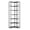 Black, variant on 7-Tier Industrial Corner Bookshelf - 14 Open Shelves & Metal X-Frame - Adjustable Feet, Modern Freestanding Bookcase for Home Office, Living Room or Bedroom - Color: Brown