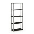 thumbnail image 1 of Furinno Turn-N-Tube 5-Tier Multipurpose Shelf Display Rack with Classic Tubes, Black/Grey, 1 of 5
