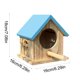 thumbnail image 3 of Casita y comedero para pájaros de madera maciza para jardín exterior | Nido resistente a la lluvia y a la intemperie | Refugio cálido para pájaros pequeños, colgante o montado, 3 of 6