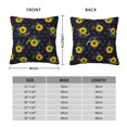 thumbnail image 3 of Rateoe Sunflowers Pattern Throw Pillow Cover Premium Pillow Stuffer Sham Square for Decorative Cushion Bed Couch Sofa(Pillow insert not included), 3 of 8