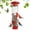 Red, variant on Birdkiss Squirrel-Proof Metal Bird Feeder - 4 Weight-Activated Perches, 3LBs Capacity, Outdoor Hanging Decor for Garden & Finch