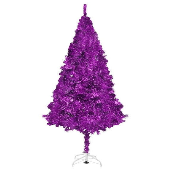 Omsix 6' Ft Tinsel Christmas Tree for Home Décor Xmas Holiday Seasonal Sparking Gorgeous Folding Artificial Christmas Tree (Purple)