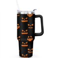 thumbnail image 2 of Halloween Pumpkin Stainless Steel Tumbler Happy Halloween Insulated Coffee Mug with Straw,Thermal with Lids for Hot and Cold Drinks for Outdoor Sports Wedding 40 oz Spooky Mug, 2 of 7