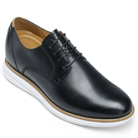 

CMR CHAMARIPA Lifts Shoes Height - Men s Shoes With Higher Heels - Black Derby Shoes 7cm / 2.76 Inches