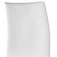 thumbnail image 2 of Lou 18 Inch Contemporary Swivel Dining Chair, White Faux Leather, Chrome- Saltoro Sherpi, 2 of 5