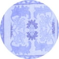 thumbnail image 1 of Ahgly Company Indoor Round Abstract Blue Modern Area Rugs, 8' Round, 1 of 4