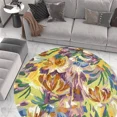 thumbnail image 4 of Hand tufted carpet 5x5, 6x6, 7x7 Floral area rug, Bed, Living, Kids, room carpet, Geometric Wool, 4 of 9