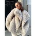 thumbnail image 2 of TRAF Metal Color Sequin Woven Jacket For Women Loose Stand Collar Long Sleeve Coat 2023 Autumn Winter Chic Female Outerwear, 2 of 5