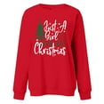 thumbnail image 4 of Clothing 2025 Womens Oversized Sweatshirt Just A Girl Who Loves Christmas Tree Sweatshirt Shirts for Women Xmas Splicing Pullover Shirt Top Christmas Sweatshirt for Women Red S, 4 of 5