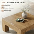 thumbnail image 5 of Tribesigns 39.37" Low Square Coffee Table, Farmhouse Large Tea Accent Table Center Table for Living Room(Natural), 5 of 7