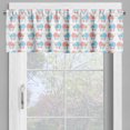thumbnail image 2 of Ambesonne Cartoon Valance Pack of 2, Strollers and a Inside, 54"X12", Sky Blue Blush White, 2 of 5