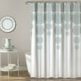 thumbnail image 1 of Stripe Medallion Shower Curtain Blue 72x72, 1 of 4