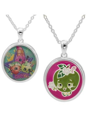 Shopkins Fine Silver-Plated Reversible Pendant, 18" Chain