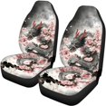 thumbnail image 5 of Uourmeti Dragon Cherry Blossom Print Car Seat Covers Easy to Install Seat Covers Full Set Durable Interior Decor Breathable Fit for Truck Cars, 5 of 10