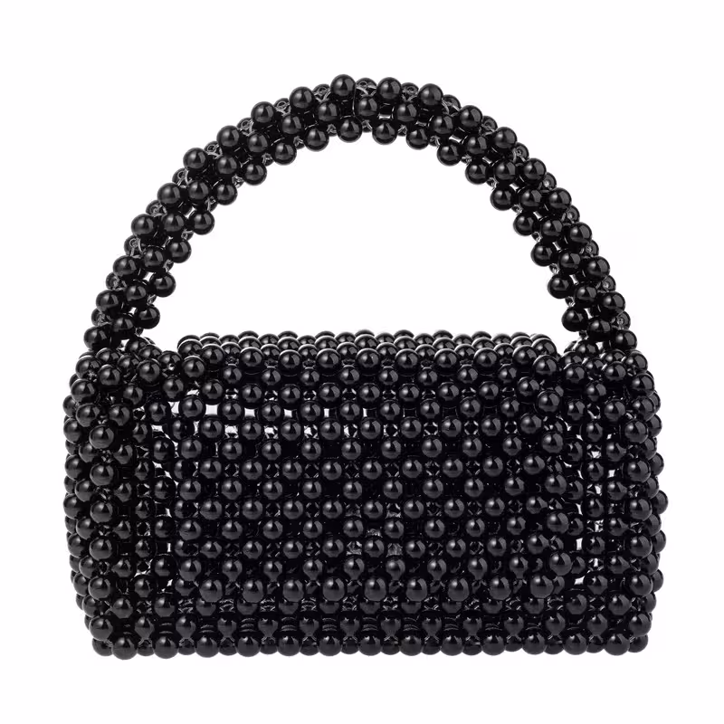 YIFEI Acrylic Box Handbag Beaded Evening Bag Square Tote for Wedding and Party