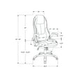 thumbnail image 3 of Monarch Specialties Office Chair, Swivel, Ergonomic, Armrests, Work, Black Leather Look, 3 of 5