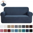 thumbnail image 1 of Ensemble 2 Pcs 2024 Housse de Canapé et Causeuse Protège-Canapé Extensible 4 Directions Élastique - 96” x 74” Bleu Marine, 1 of 5