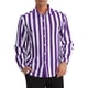 thumbnail image 1 of CAMISAS CHIC PARA HOMBRE INSPIRE DE RAYAS VERTICALES, MANGA LARGA, CON BOTONES, AJUSTE REGULAR, CAMISA CASUAL XL PÚRPURA Y BLANCA, 1 of 7