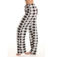 thumbnail image 3 of HIMONE Women Lounge Pants Comfy Pajama Bottom Lattice Stretch Homewear Ladies Plaid Sleepwear Drawstring PJ Bottoms Pants, 3 of 4