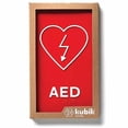 thumbnail image 2 of Kubik Letters Premium AED Sign, ADA Compliant Modern Design Sign with Grade 2 Braille for AED Location with Double Sided Tape, 2 of 4