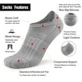 thumbnail image 2 of Busy Socks Women's Wool Running Athletic Low Socks,3 Pack,Medium,Grey, 2 of 8