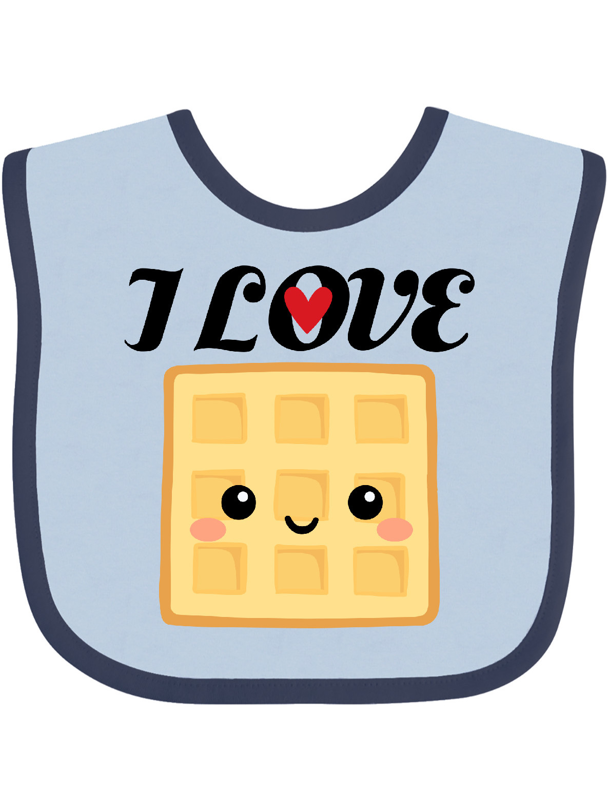 Waffle Lover I Love Waffles Baby Bib