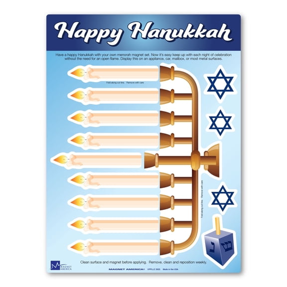 Menorah and Candle Magnet Pack