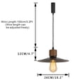 thumbnail image 3 of FSLiving Adjustable Height J Type Track Light with E26 Walnut Base and Retro Black Metal Shade,Decorate Lighting Fixtures for Farmhouse Kitchen Sink (Bulb & Ceiling Track Sold Separately) - 3 Lights, 3 of 7
