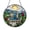 Acrylic 3.5 Inch, variant on Waterfall Stone Well Scene Glass Suncatcher Round Window Hanging, Peaceful Nature Landscape Decor Gift for Mom