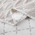 thumbnail image 6 of Lush Decor Diamond Leaf Jacquard Reversible Matelasse Coverlet 3 Piece Set King Neutral - Tan Bedding Set - Leaf Quilt - Cottage Decor, 6 of 10