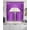 Purple, variant on Modern Purple Swag Kitchen Curtains Sets for Windows 24 Inch Length, Abstract Diamond Luxury Gradient Short Window Curtain Panels Swags Valances and Tiers 3 Piece Set for Cafe/Dining Room