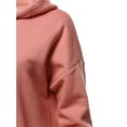 thumbnail image 5 of A2Y Women's Relax Fit Long Sleeve Kangaroo Pockets Hoodie Sweatshirts Ash Rose S, 5 of 6