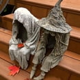 thumbnail image 5 of Estatua de Bruja Ghoul JanHm Lámpara Solar Jardín Impermeable, 5 of 5