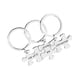 thumbnail image 1 of 3pcs We Will Always Be Connected Letters Keychains Set Creative Puzzle Couple Key Rings Gift for Lovers (Silver), 1 of 1