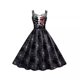 thumbnail image 5 of Vestido Sexy para las Mujeres Halloween Impresión Doble Correa de Hombro Pequeño Vestido de Cuello en V Poliéster, Vestido Festivo Casual para las Mujeres, 5 of 6