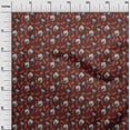 thumbnail image 3 of oneOone Polyester Spandex Maroon Fabric Owl Craft Projects Decor Fabric Printed By The Yard 56 Inch Wide, 3 of 5
