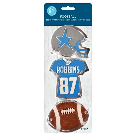 R&M Football 3pc Cookie Cutter Set