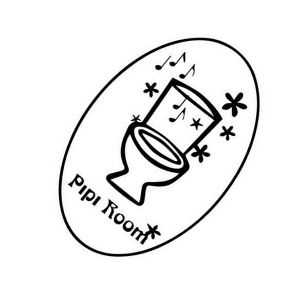 French Pipi Room Toilet WC Sign WC Sign Door Door Wall Sticker PVC Removable Wall Tattoo Decals Bedroom TV Background Wallpaper