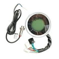 thumbnail image 3 of Almencla Chromed 95mm LCD Digital KM/H Motorcycles Speedometer Tachometer, 3 of 8