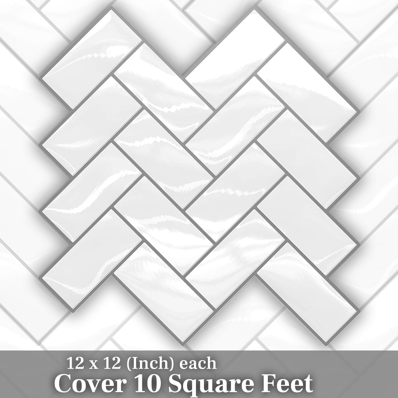 3D Self Adhesive Tiles Wall Sticker (10 Pack)