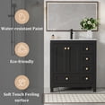 thumbnail image 4 of Eclife 30" Integrated Bathroom Vanity with Resin Sink , Single Sink Modern Storage Cabinet, Water-Resistant Finish, 4 of 11