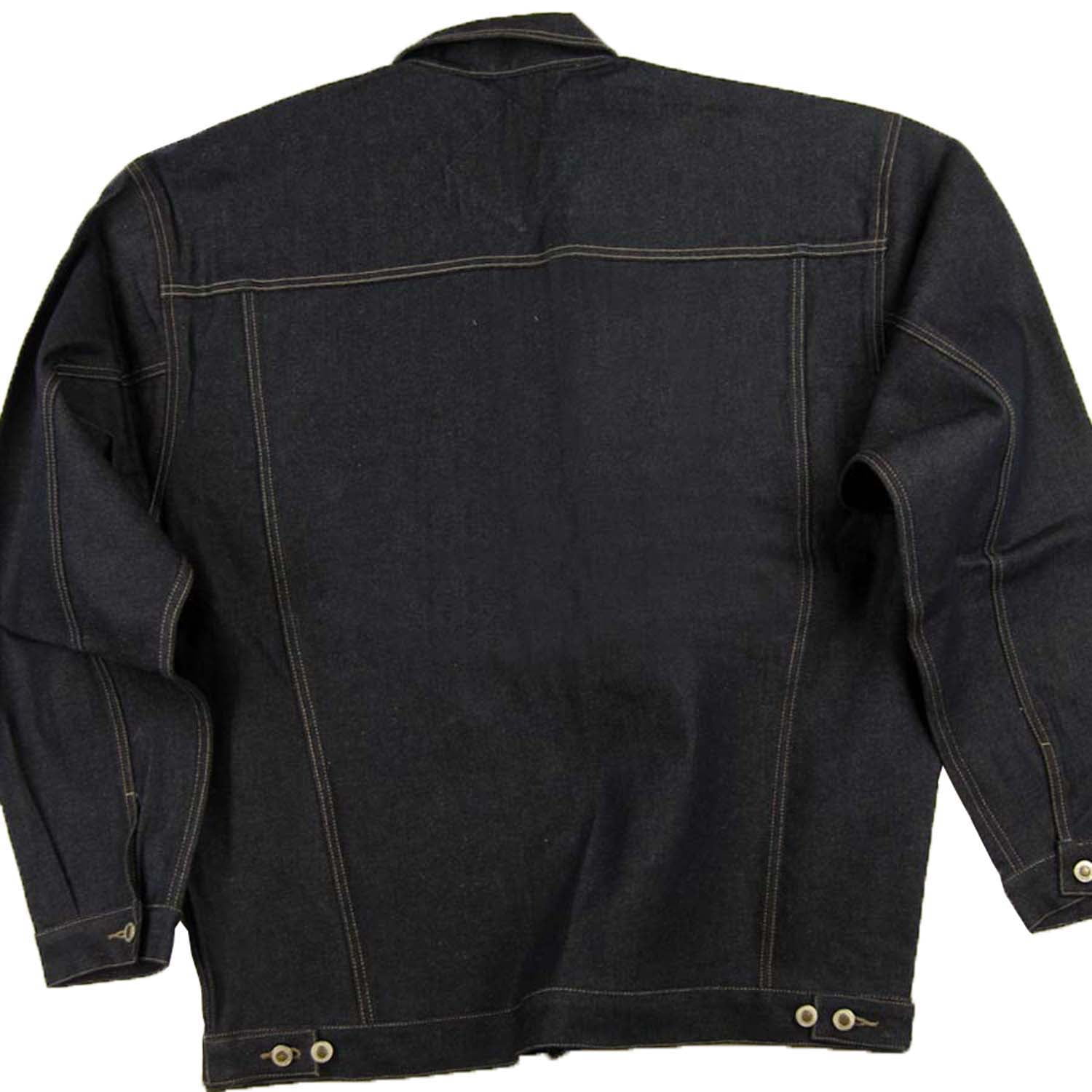 Men's Raw Denim Jacket Blue color-Red 
