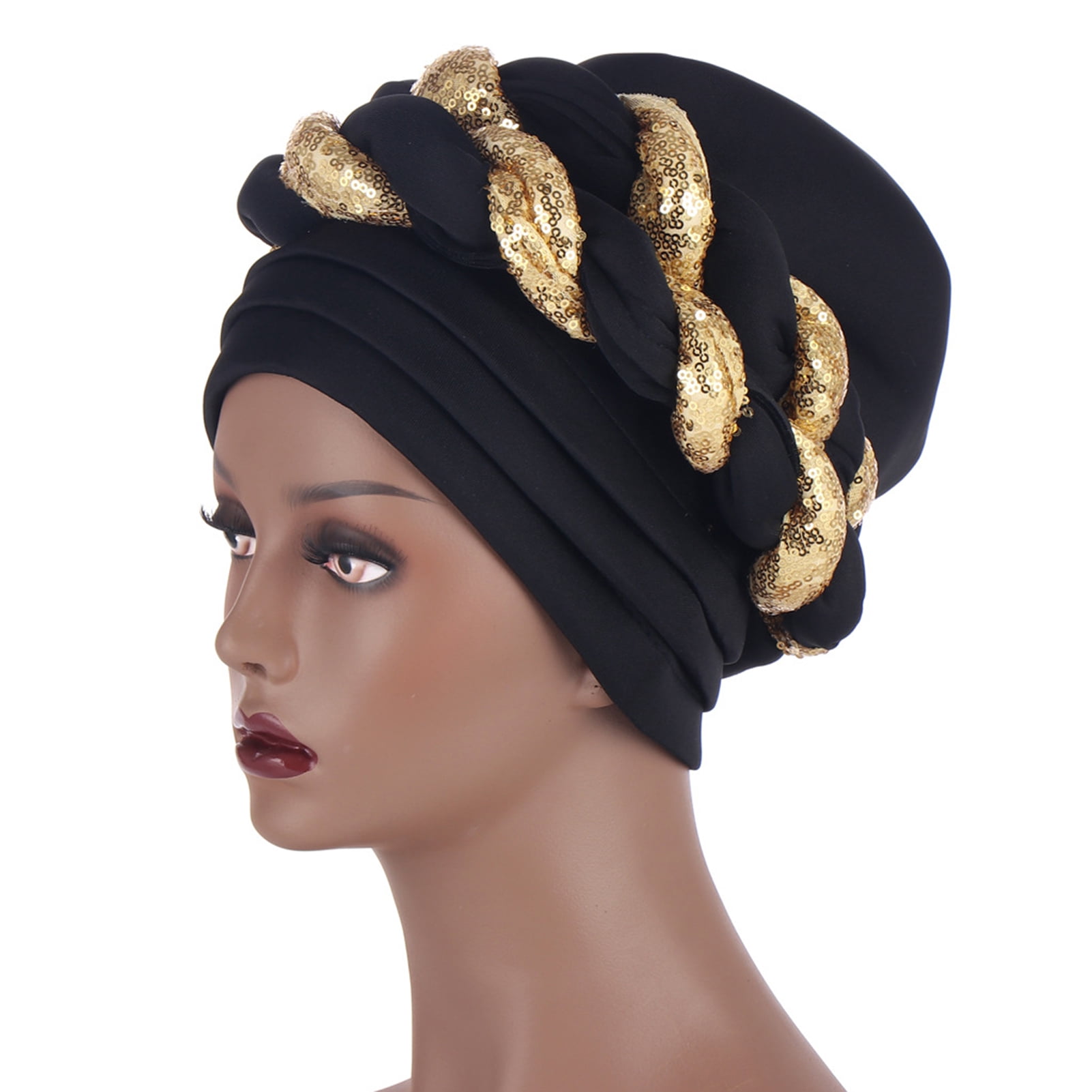 NEW (1) BLACK “BEE” Boutique Brand Hair Turban Makeup Fuzzy Bee Embroided Wrap INGNI 5G Front Ribbon Boucle Knit Cardigan main image 4