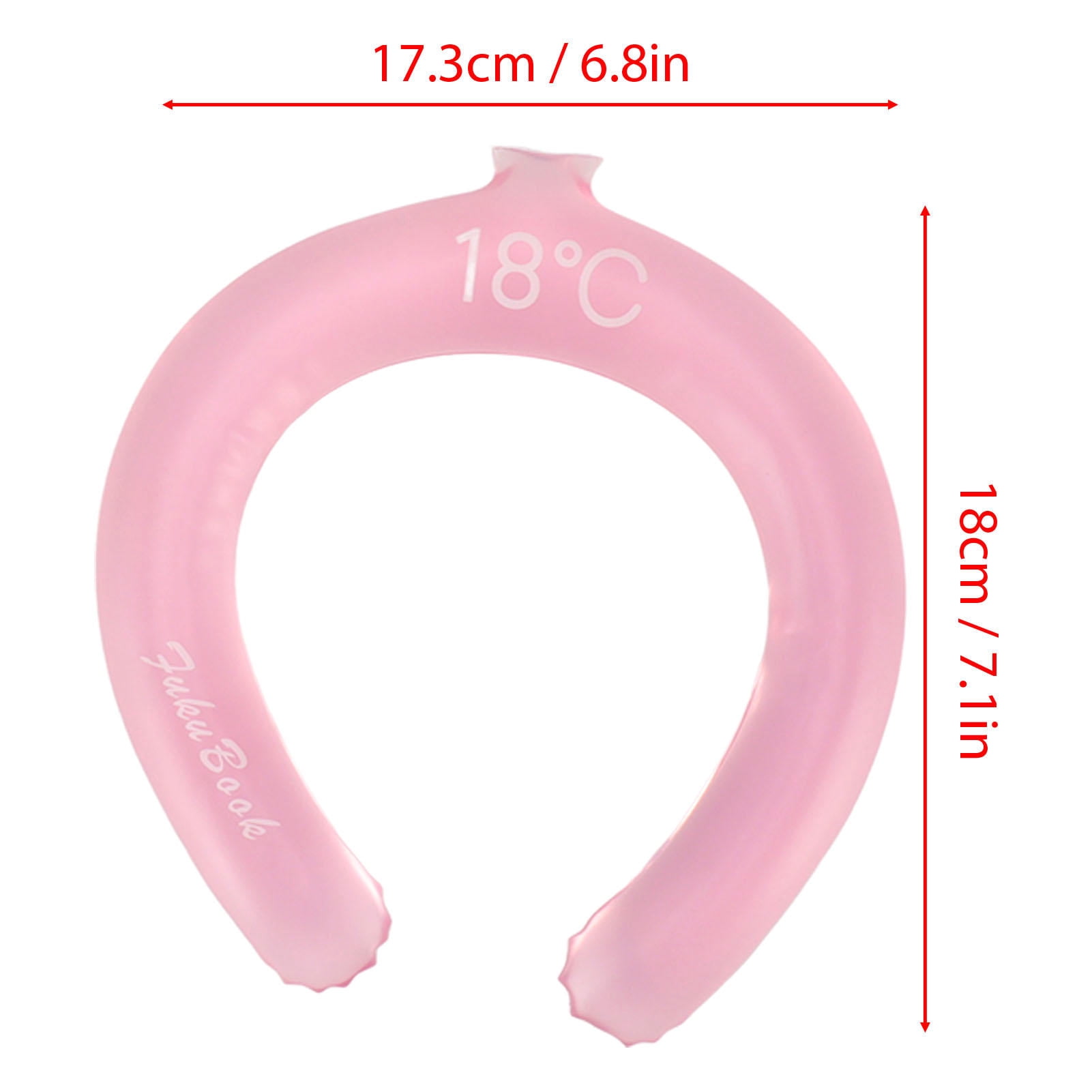 Yajisi Neck Cooling Tube, Reusable Hands-Free Wearable Neck Cooler Wrap, Lightweight Pink Cooling Neck Wrap for Summer Outdoor Sports, 7.09 x 6.69 x 1.18 in
