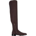 thumbnail image 2 of Vince Camuto Hailie Dark Slate Grey Pointed Toe Over The Knee Suede Boots (Dark Slate, 7.5), 2 of 6